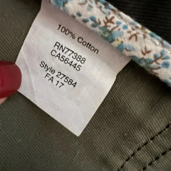 J. Crew | Olive / Army Green Resin-Coated Twill Utility Jacket | Size M - Picture 7 of 12